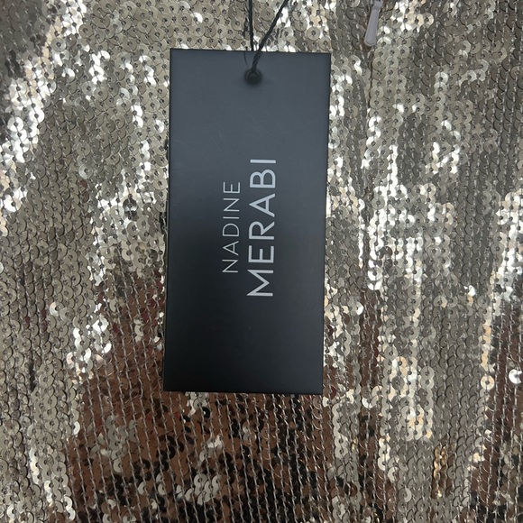 Nadine Merabi Gold Sequins Dress Size Small - Picture 5 of 6